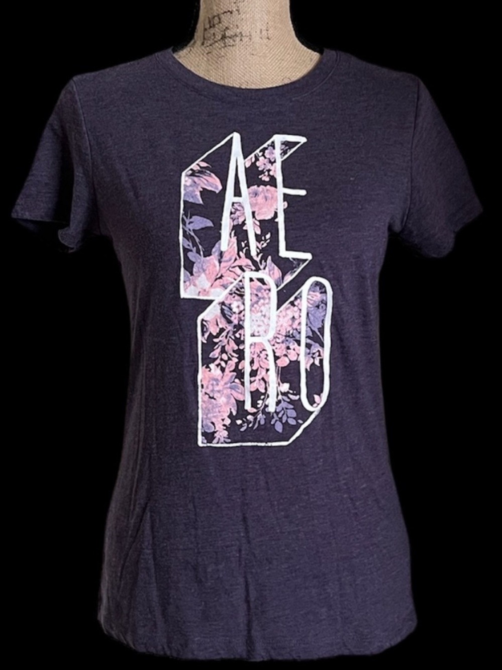 Free State Purple Graphic Tee Floral Logo Soft Fabric Juniors L - Picture 11 of 16